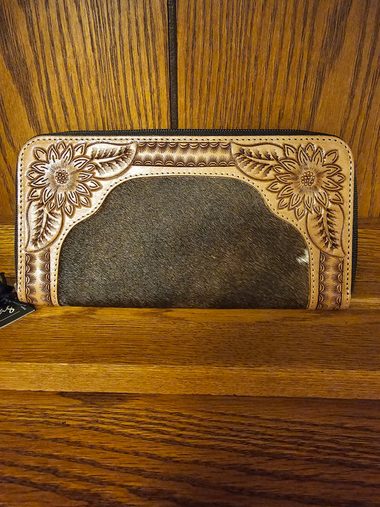 Canyon Sunrise Clutch Hairon Hide Wallet