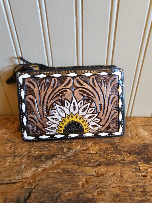 Eagle Range Hand-Tooled Credit Card Holder