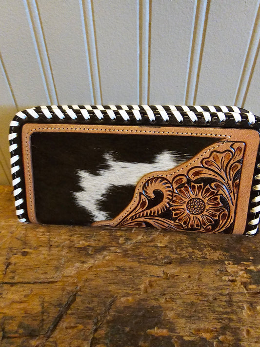 Pecos Plains Stiched Hand-Tooled Wallet