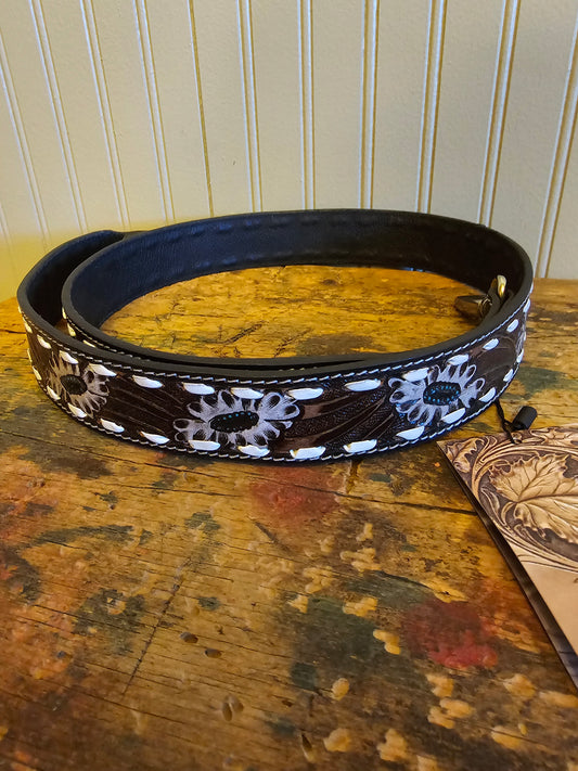 Shayla's Meadow Hand-Tooled Leather Strap