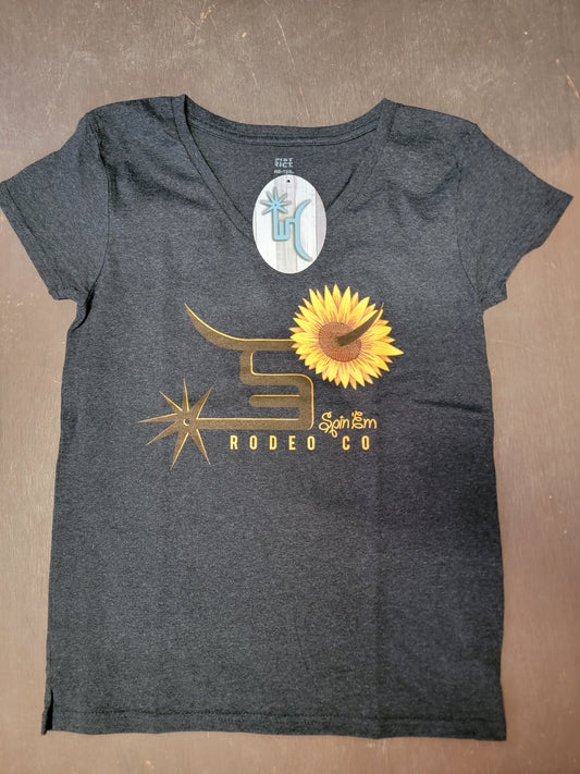 Ladies Spin Em Sunflower Tee